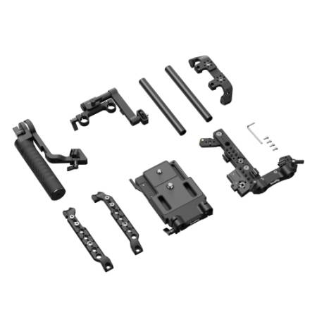 SmallRig 5341 - zestaw (modułowa klatka, pręty, uchwyty, płytki, mocowania) do FUJIFILM GFX ETERNA 55 - zawartość zestawu